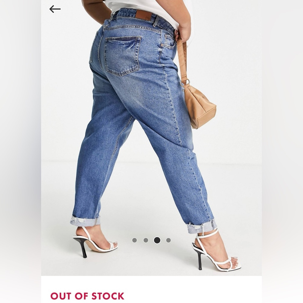River Island Plus Mom Jeans in Medium Blue | NWT
